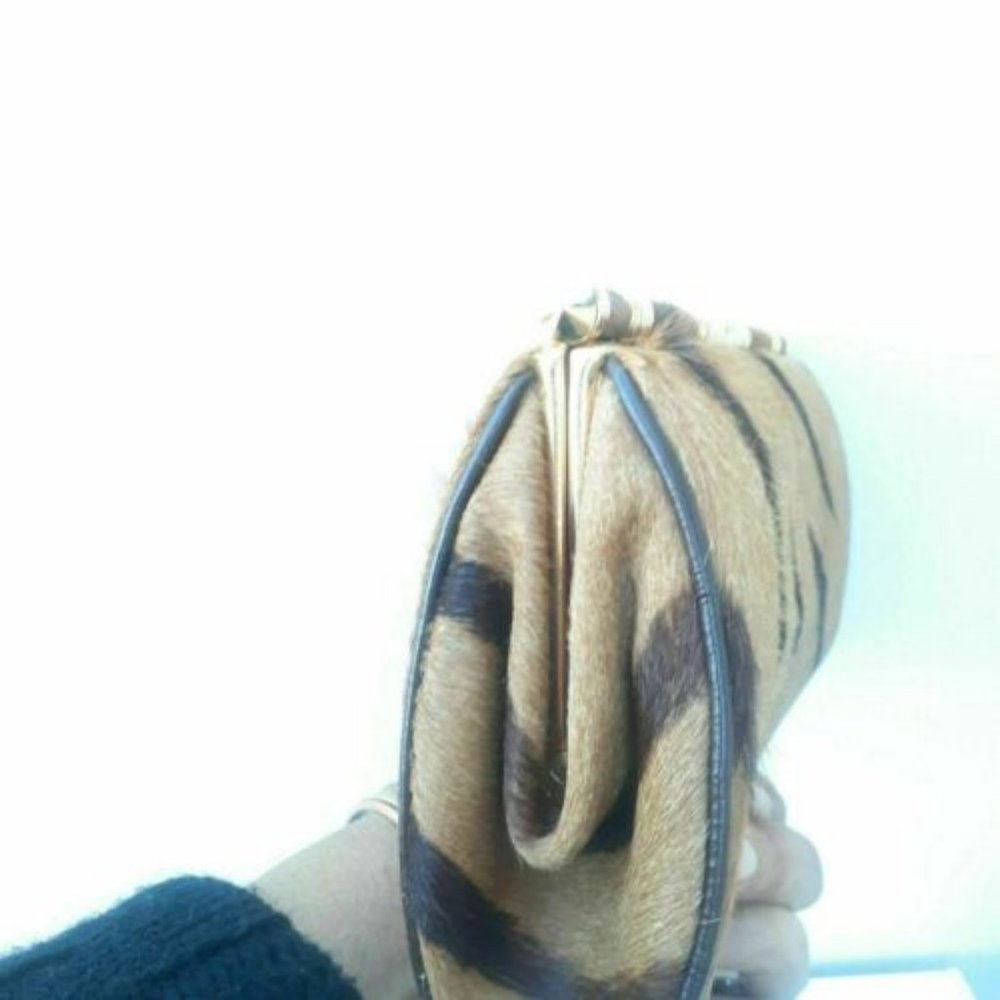 Vintage 70s Real fur kelly bag purse - Picture 5 of 6